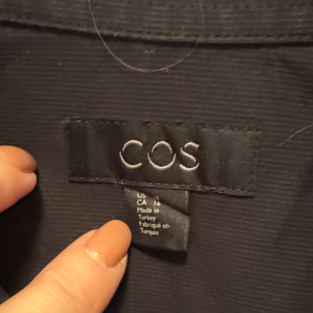 COS Black Smock Collar Shirt - Picture 3 of 5